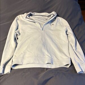 Vineyard Vines Light Blue Kids Quarter-Zip Pullover Sweater